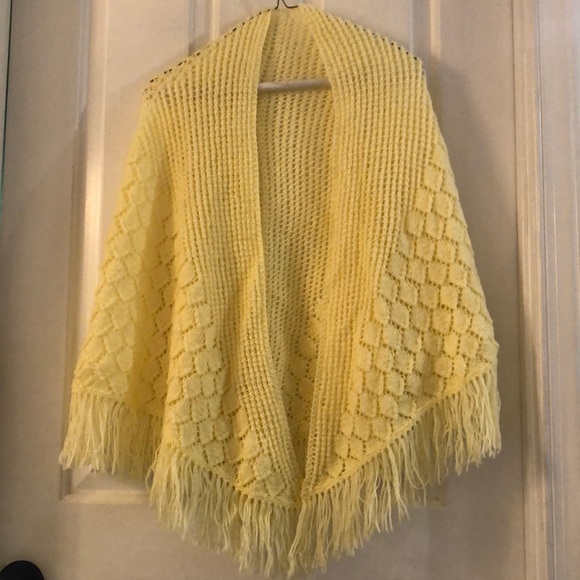 Hand Crafted Jackets & Blazers - Beautiful Yellow Shawl🥳HP🥳
